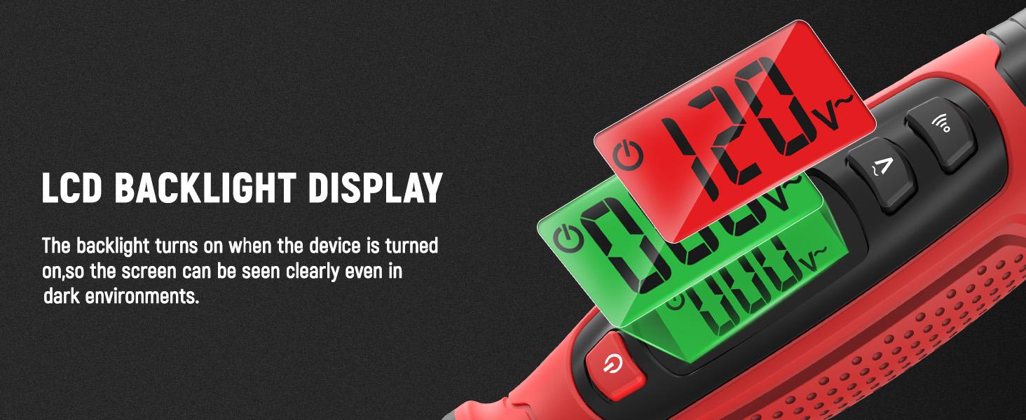 KAIWEETS Voltage Tester with Screwdriver, NCV Function, AC 3V-500V With LCD Alert Display, Live Wire Test, Wire Breakpoint Finder, Audible Alarm, Portable Electrical CircuitDetector Tool for Home & Pro Use, For DIY enthusiasts