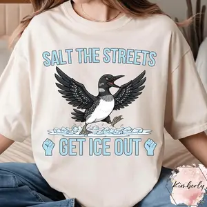 Minnesota Loon Salt the Streets No Ice Shirt, Subtle No Ice Stay Salty Protest Shirt, Keep Ice Out, Pro Immigration, No Shirt