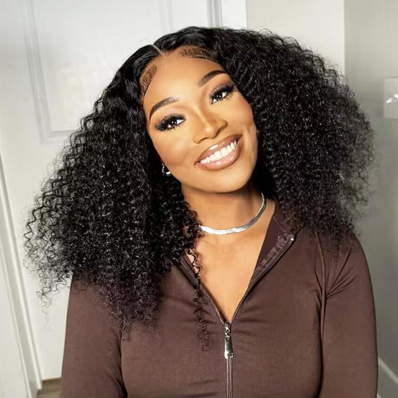 FORGIRL FOREVER 4/27 Highlight Bob Wig 7x5 Kinky Curly Wear Go Glueless Wig Pre-Plucked Pre-Cut Afro Deep Curly HD Lace Front Closure Human Hair Wigs