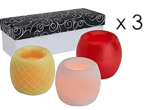 Candle Impressions Real Wax Flameless Hurricane LED Candle Gift Set Decor