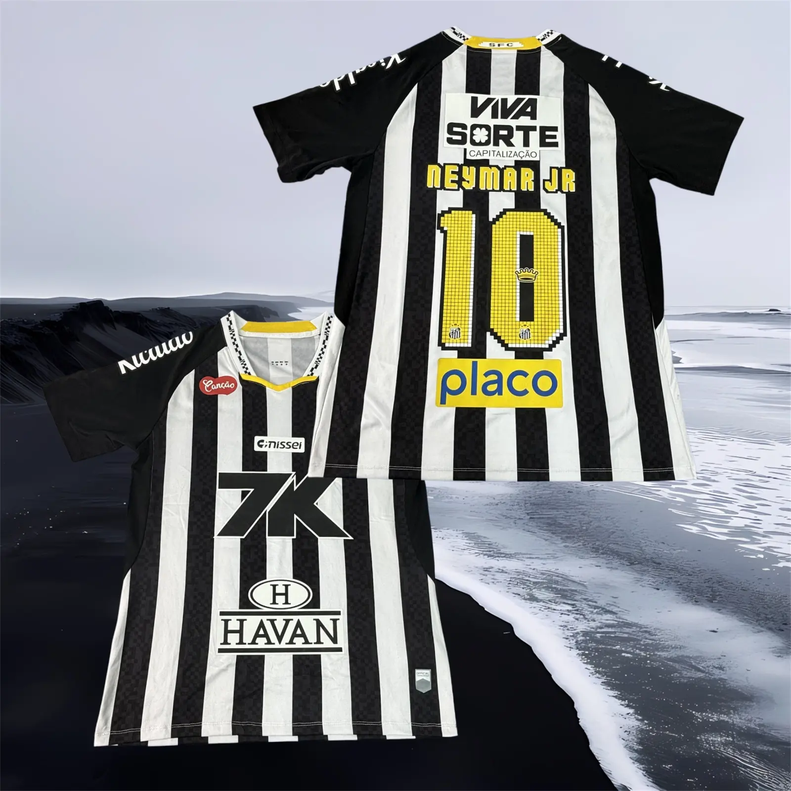 25 26 Away Black NO.10 Neymar JR Short Sleeve Soccer Jersey Fans