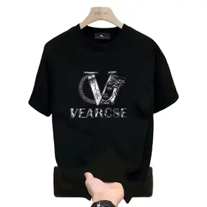 【100% Cotton】Printed T-shirt - Unique and creative letter and graphic print design, fashionable pure cotton round neck casual printed T-shirt, the ideal choice for creating a stylish and relaxed summer outfit.