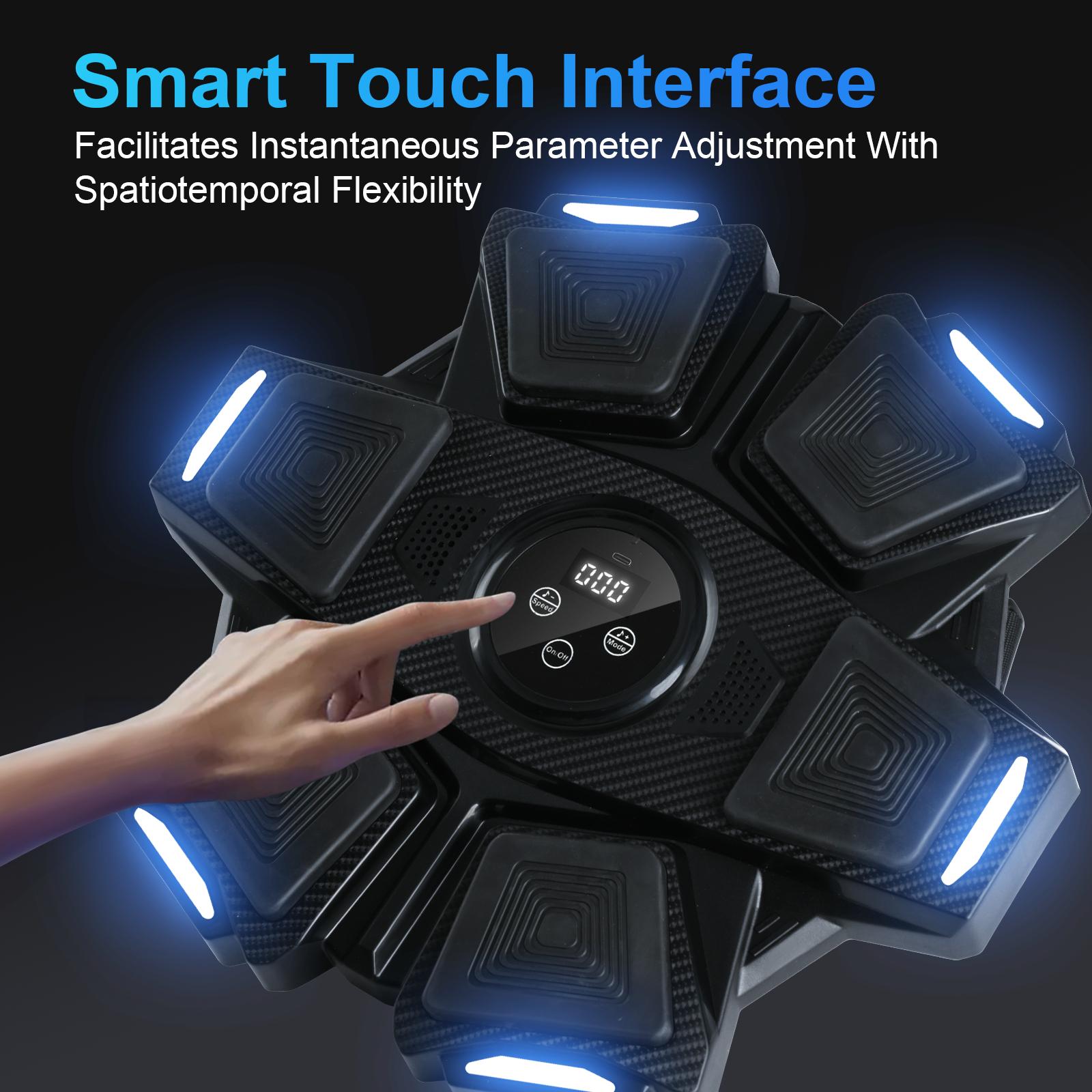 Music Boxing Machine Bluetooth Punching Machine with Gloves 9 Modes 9 Speeds Noise-Reducing ABS Target Smart Punch Counter Voice Coach Home Boxing Trainer for Adult Teen Kid