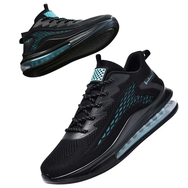 Men's Slip-On Laces-Free Running Walking Shoes - Non-Slip Rubber Sole, Breathable Net Surface, Lightweight All-Season Casual Trainers Made for Walks, Runs, and Gym Days