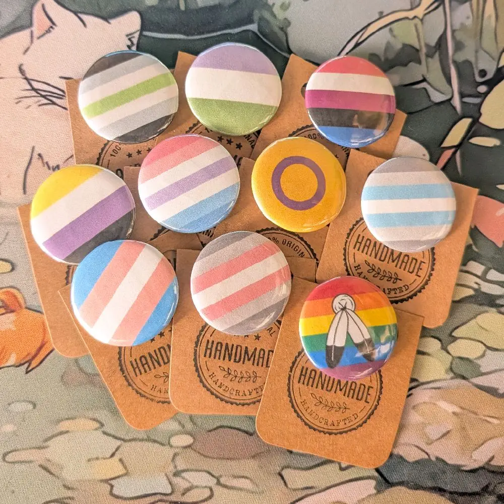 Gender Pride Flag Buttons — 1.25in Gender Pride Flag Buttons — 1.25in