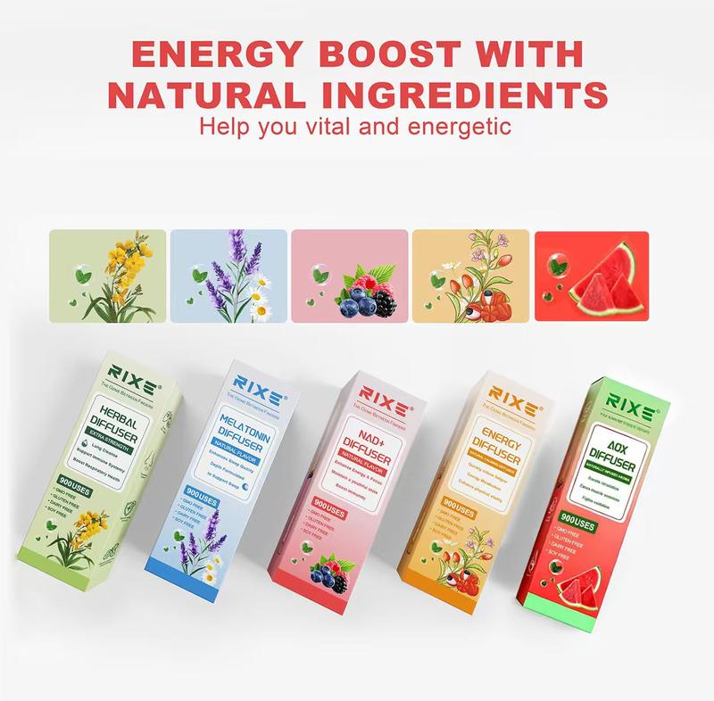 [Five-In-One] Natural Herbal Diffusers – Pure Herbal for Lung Support, Sleep Support, Energy Boost& Relaxation-Mullein & Thyme/Peppermint Extract/Lavender/Dandelion, Suitable for Most People Who Have Discomfort in Their Noses Healthy Therapy Fitness