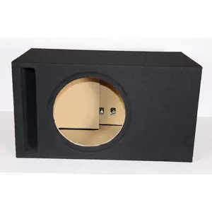 12 in Single Sealed RF Power T1 Enclosure - Plush Black Carpet & Silver Springloaded Terminal Cups - Proudly USA Built.