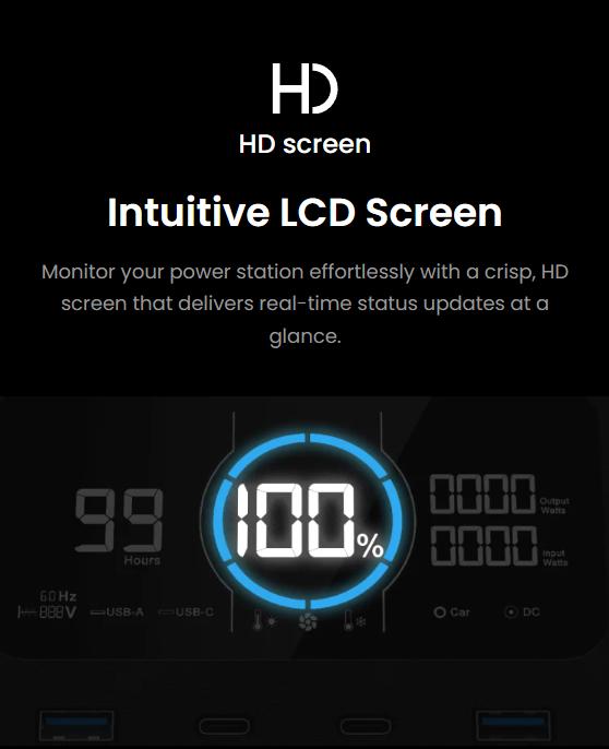 OUPES Exodus 1200W 992Wh Portable Power Station 1200W Surge LiFePO4 Solar Generator Battery 23.25lbs 0-100% in 1 Hour for RV Outdoors Camping Home Backup