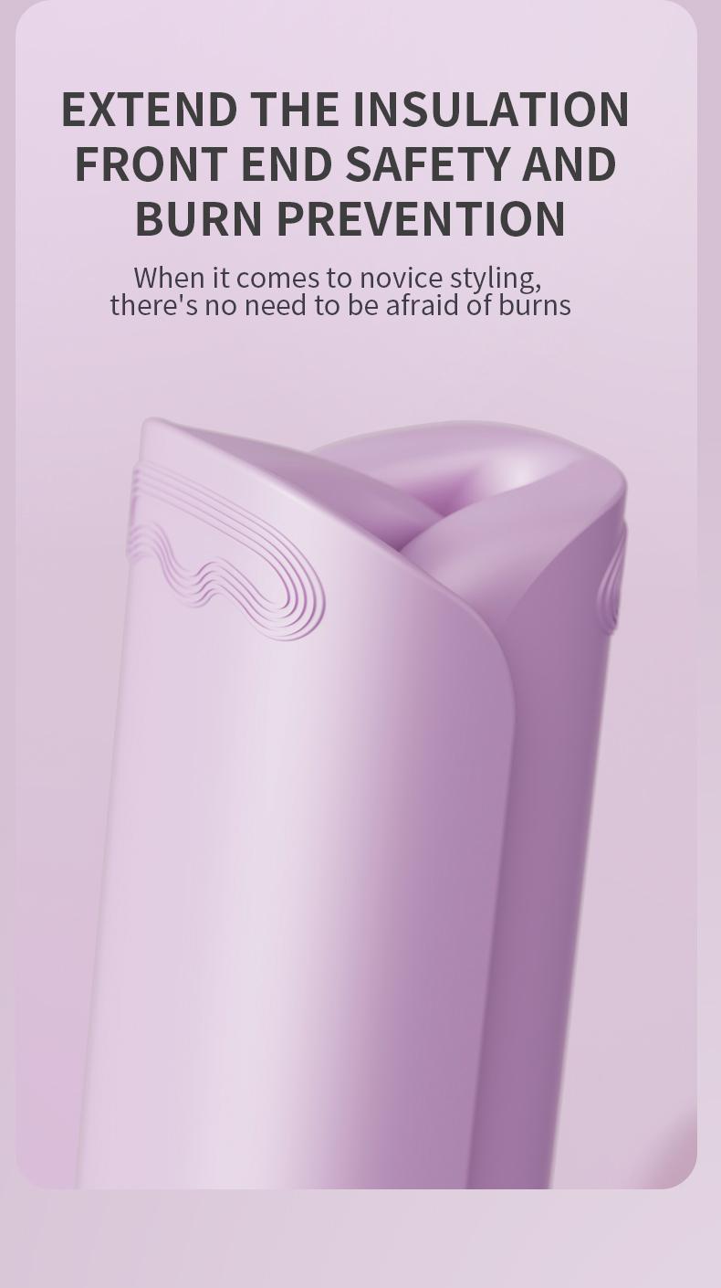 French Curling lron 1.4 Inch Heat-Proof lonicCeramic Double Barrel Auto-Off Protection Smooth PinkSalon Style Tool for All Hair Types Christmas Gift