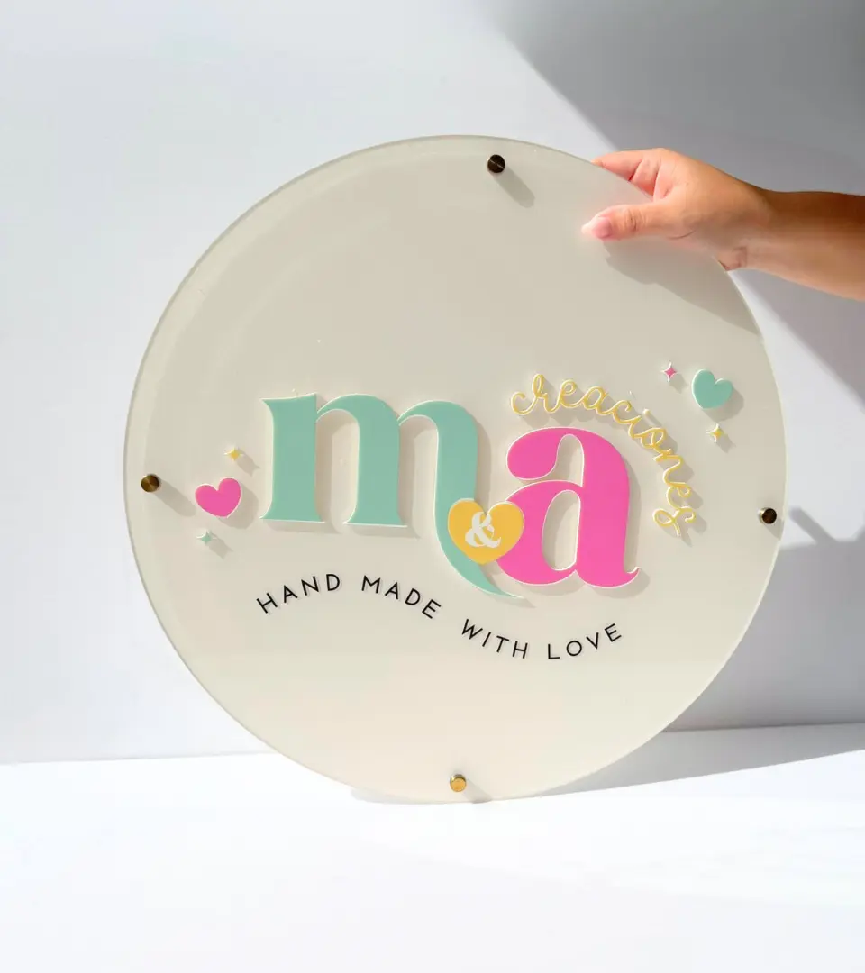 Customized Acrylic Sign - Business Brand Plaque for Entrepreneurs, Events, Home Decor & Home Supplies