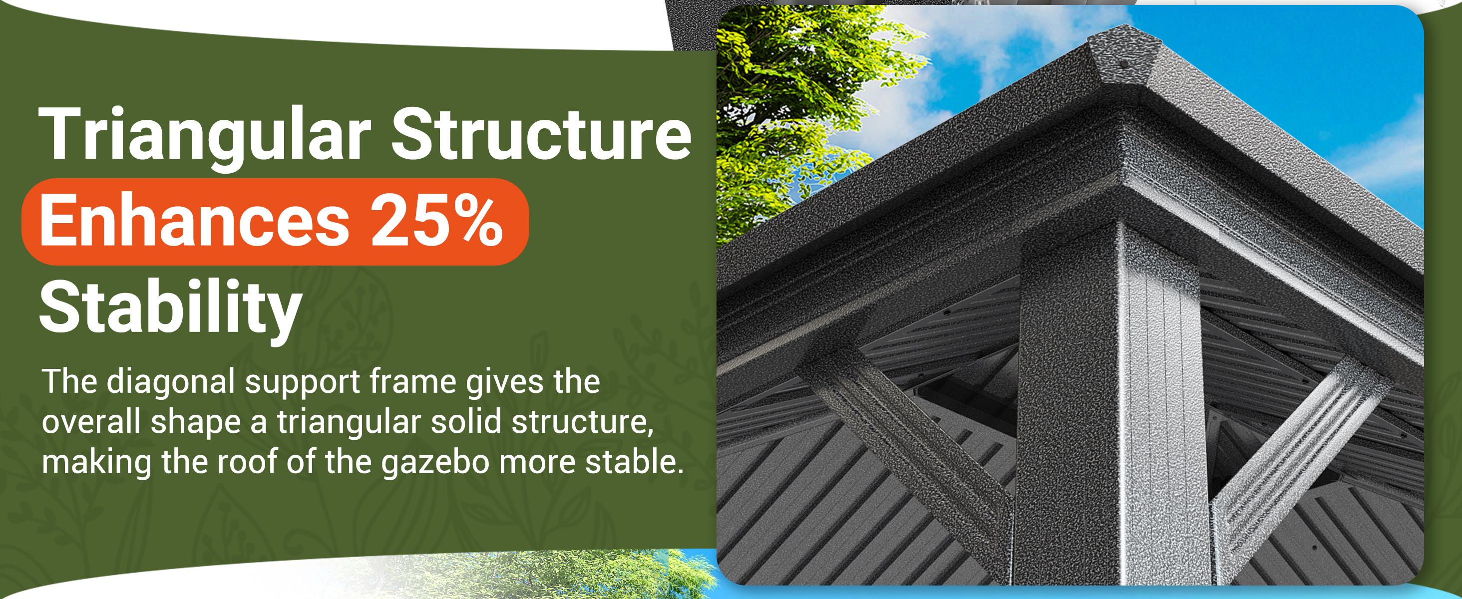 10x12ft Grey Hardtop Gazebo – Heavy-Duty Aluminum Frame with Double Galvanized Steel Roof, Waterproof & UV-Resistant for Patio, Garden & Lawn, Easy Assembly with Pre-Drilled Base, Patio Deck Roof Cover