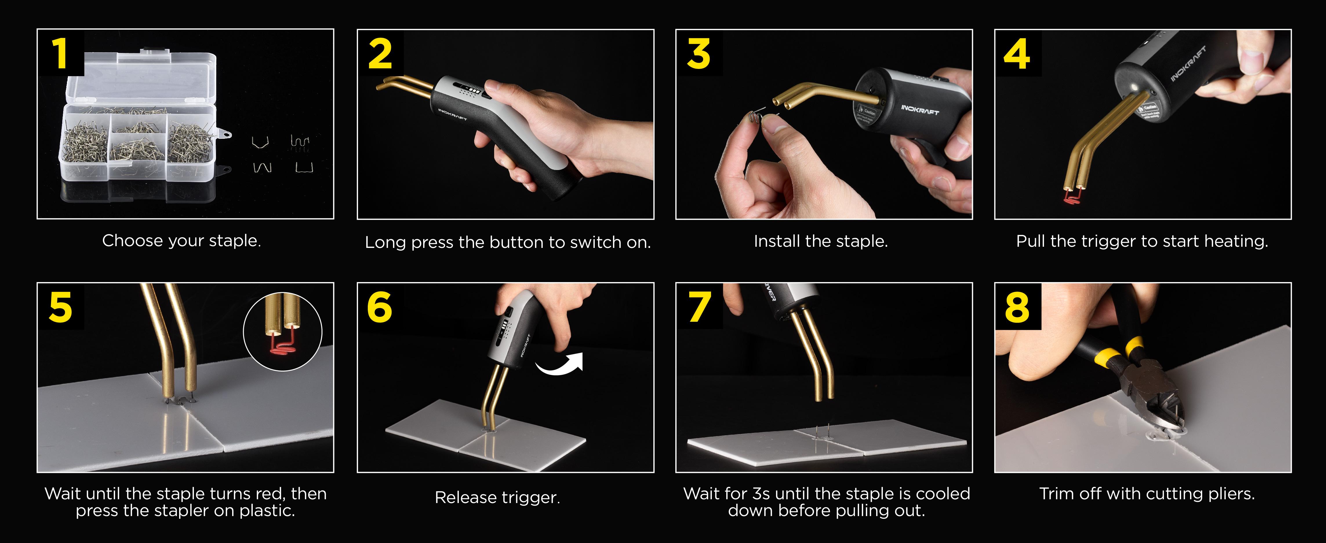 INOKRAFT Plastic Welder, Plastic Welding Kit, Plastic Stapler