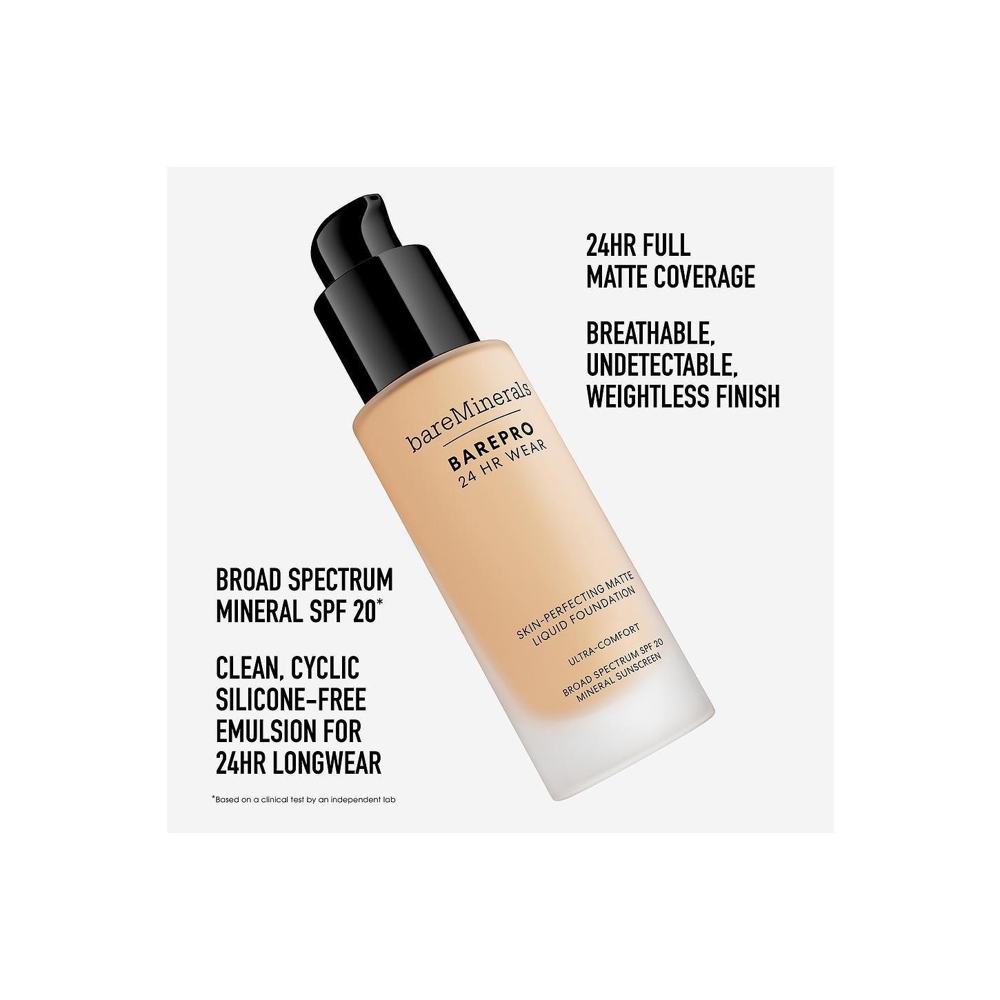 bareMinerals Bare Pro 24 Hour Matte Perfection Liquid Foundation in Med. Deep 46 Neutral bareMinerals Bare Pro 24 Hour Matte Perfection Liquid Foundation in Med. Deep 46 Neutral