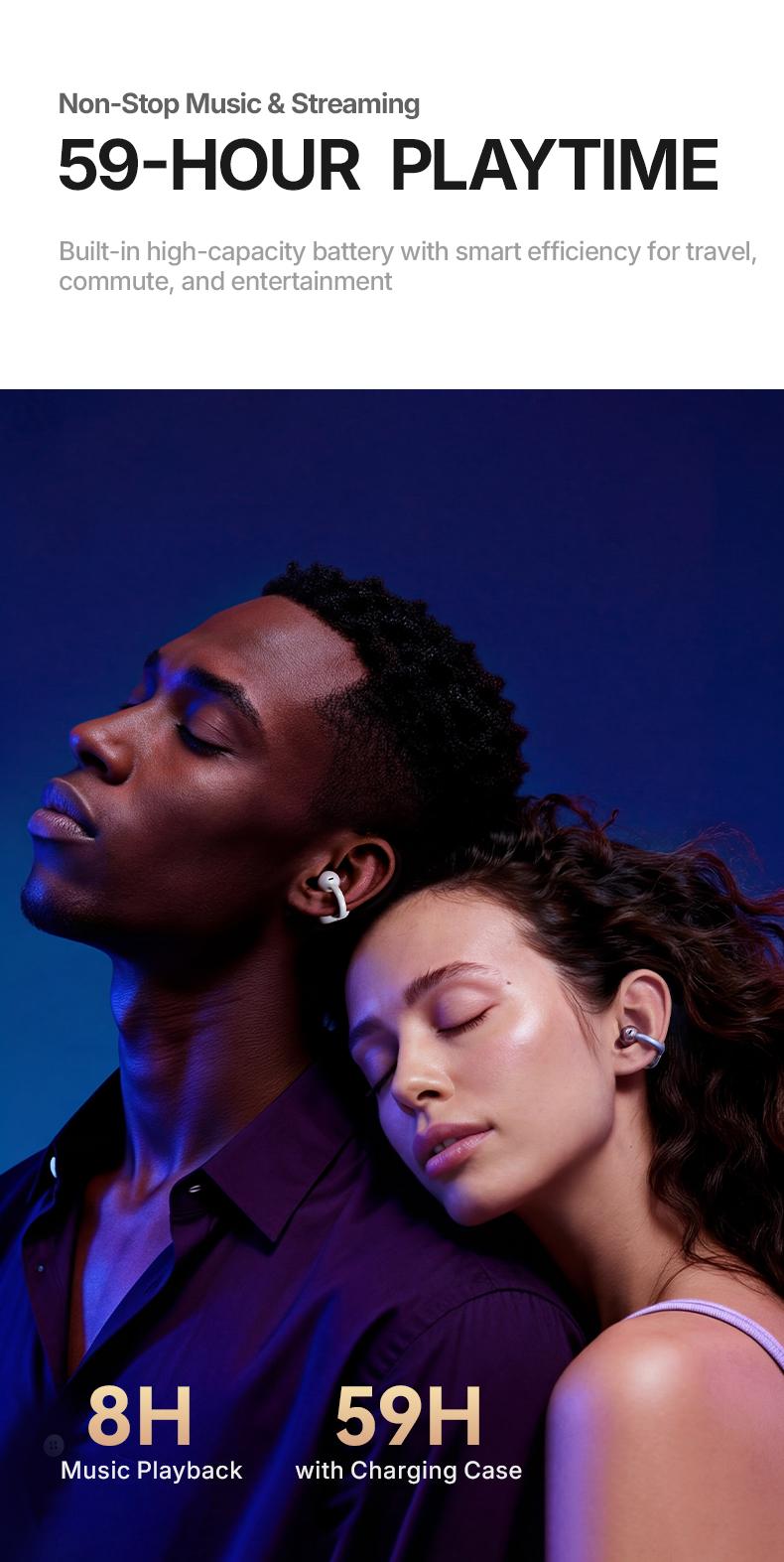 Sanag S6S Nova Open-Ear Clip-On Earbuds – Jewelry-Style Fit, No Sound Leak, All-Day Comfort for Work, Commute, Travel & Fitness