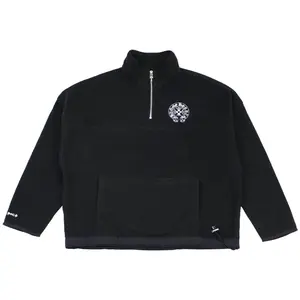 Chrome Hearts Half Zip Horse Shoe Fleece Jacket Black - Like New