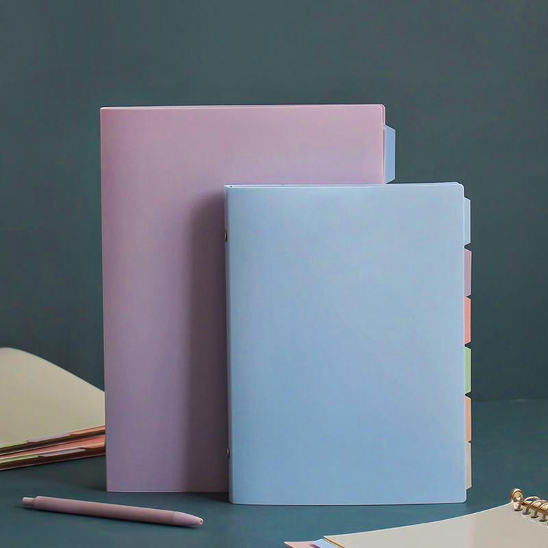 B5 Detachable Journal Notebook A5 Soft Pastel Color with Pastel Index Divider, 26 & 20 Holes, Removable Binder, Waterproof Cover & 20 Sheets Paper