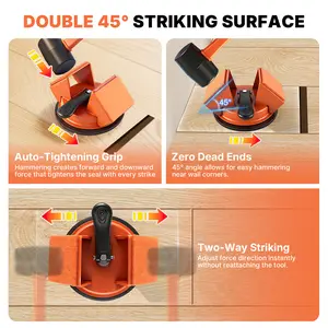 Floor Gap Repair Tool Made of Iron & Enhanced Suction Cup with Slot Cutter and 5pcs Sticky Pads for Flooring Tools Gadgets