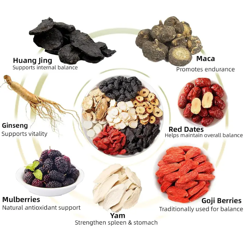 Kidney Tea Formula Ginseng Five Treasure Tea Combination Scented Tea Eight Treasure Tea Red Date Wolfberry Tea Men's Tea Health Tea Mulberry Herbal Formula Health Tea 30bags Kidney Tea Formula Ginseng Five Treasure Tea Combination Scented Tea Eight Treasure Tea Red Date Wolfberry Tea Men's Tea Health Tea Mulberry Herbal Formula Health Tea 30bags
