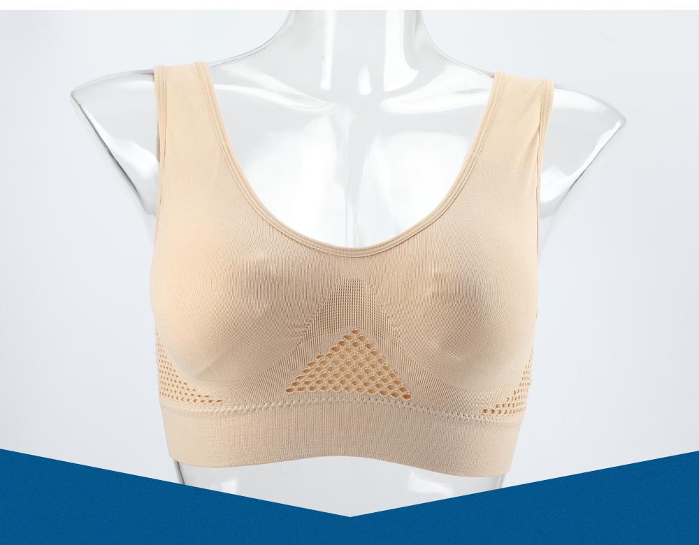 Women's Plus Size Sports Bra Seamless Underwear with Pads Plus Size Push-Up Tank Top Bra