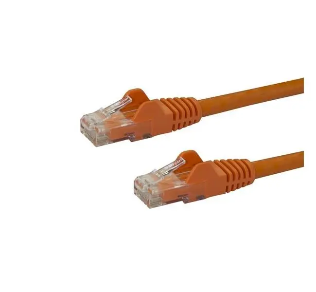 Startech N6PATCH1OR 1 ft Cat6 Ethernet Patch Cable - ETL Verified, 24 AWG High-Quality Copper Wire, Snagless Clip, Molded Plug, PVC Jacket, Orange for Network Installation