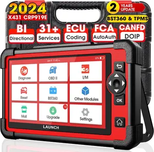 LAUNCH CRP 919E OBD2 Car Scanner, 2026 Bidirectional Scan Tool  CANFD & DoIP, ECU Coding, 35+ Service, All System Diagnosis, FCA Autoauth, BST360 & TPMS, Crank Relearn