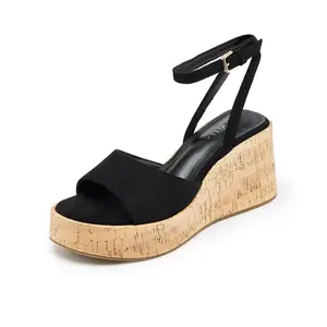Styvella Women's Wedge Platform Sandals Cork Ankle Strap Platform Heels All-Day Comfort for Girl