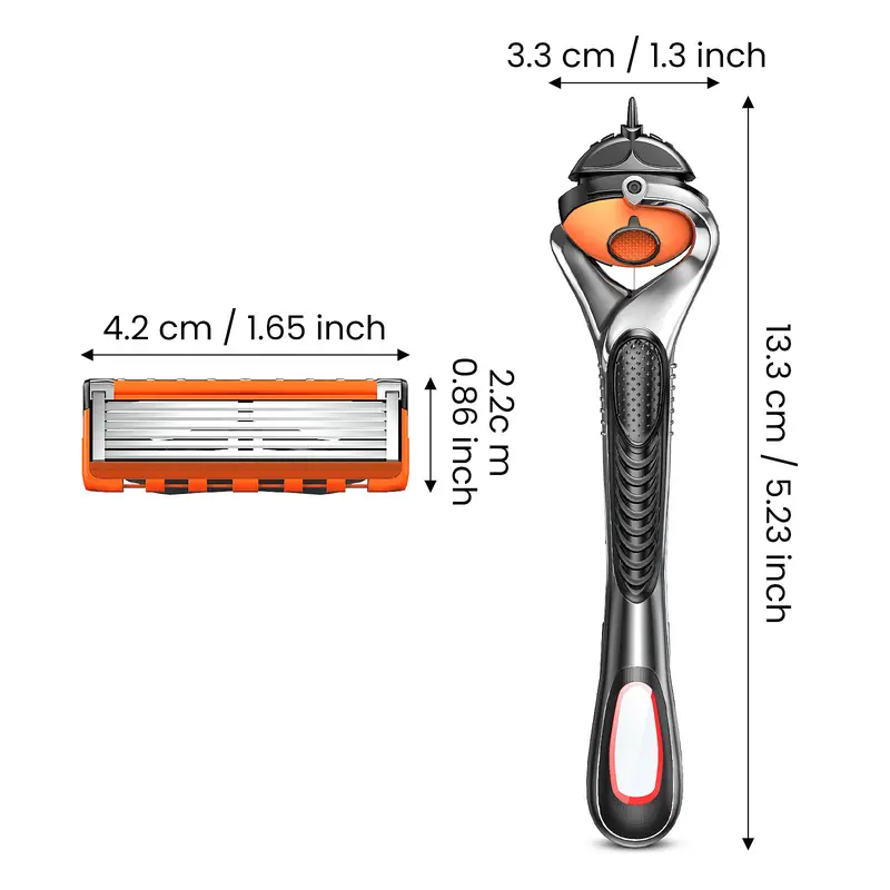 PSLEE Men's Shave Sets - Unscented Blade and Handle Set Razors with Replaceable Sharp Heads, 24 or 48 Refills, Ergonomic Design, Long-Lasting Smooth Face Shave for Daily Care Easy Swaps PSLEE Men's Shave Sets - Unscented Blade and Handle Set Razors with Replaceable Sharp Heads, 24 or 48 Refills, Ergonomic Design, Long-Lasting Smooth Face Shave for Daily Care Easy Swaps