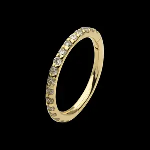 Eternity with Prong Set 0.9mm Round Lab-Grown Diamonds Side Facing Hinged Segment Clicker - Lab-Grown Diamond & Diamond in 14Kt Gold