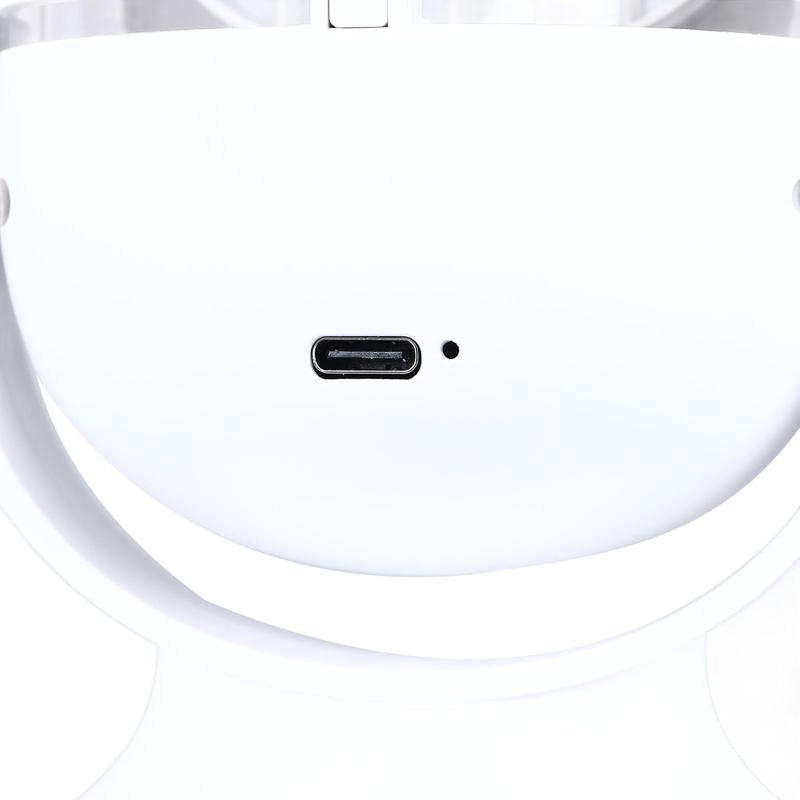 CHEOTIME Table Tower Fan, Portable USB Desk Fan 5 Gears Desktop Fans Quiet Small Personal Fan Brushless Motor Tower Fan Cooling Fan for Car Home Bedroom(White)