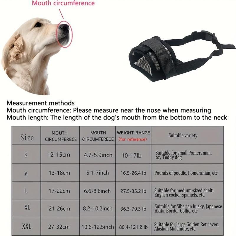 Dog Anti-Bite Anti-Bark Muzzle - Breathable, Allows Drinking Water, Safe Comfortable No-Eat For Training & Outdoor Use