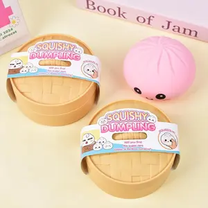 Smiling face emoji Big Dumpling Squishy - Mystery Bun Fidget Toy, Soft TPR Material, Stress Relief, Unboxing Surprise,Random Style per Pack.suitable for children to exchange gifts,Valentine's Day and Easter gifts.