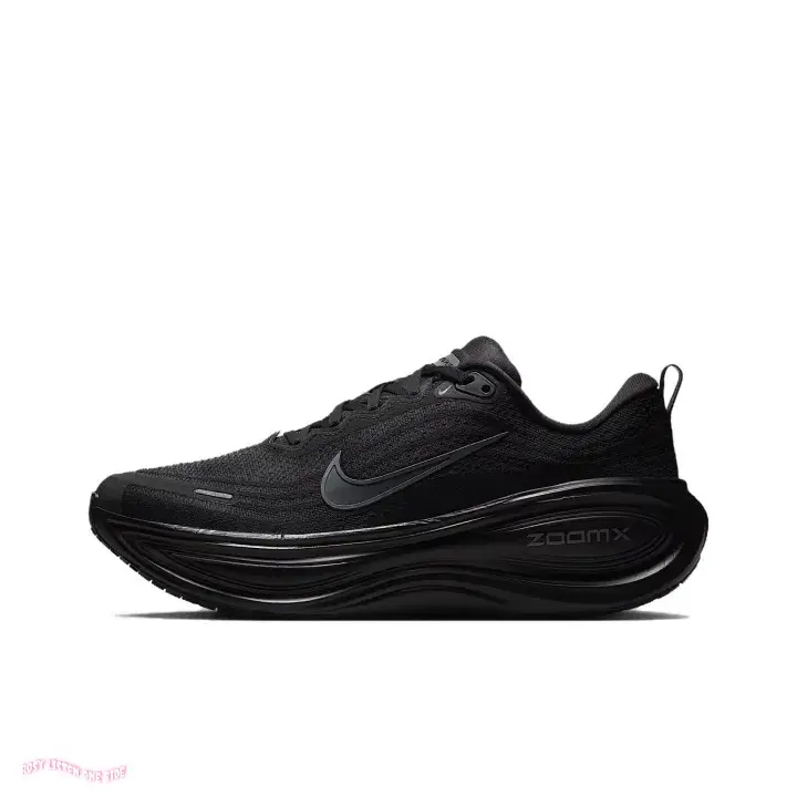 Solid Black Ultra Cushioned Road Running Sneakers | Breathable Engineered Mesh & Shock Absorbing Foam | For Daily Jogging & City Walking | Unisex Design