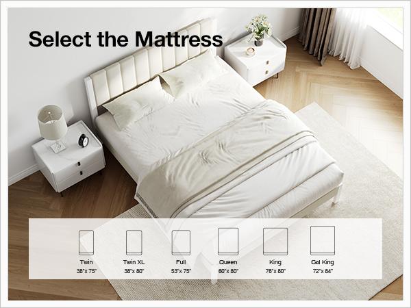 Novilla  Bed Frame Upholstered Platform Full/Queen/King Bed Frame with Adjustable Headboard, Strong Weight Capacity, No Box Spring Needed, Easy Assembly, Grey Modern Unique Bedroom Furniture,Holiday Haul