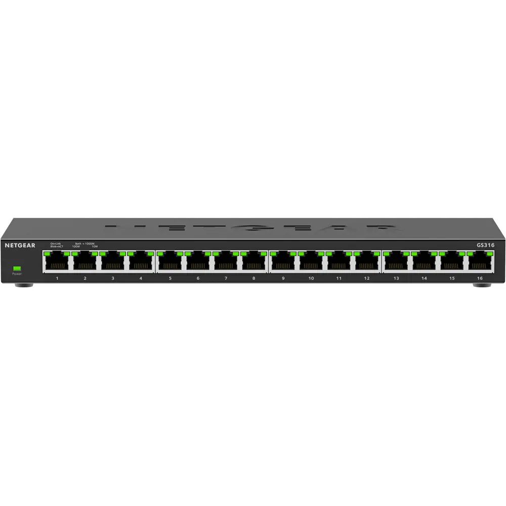 NETGEAR Essentials GS316v3 16-Port Gigabit Unmanaged Network Switch for Computers & Office Network Components
