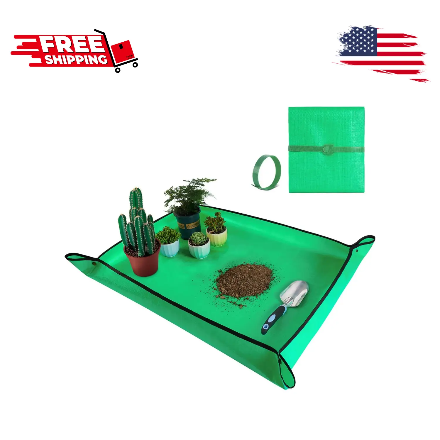 Large Repotting Mat for Plant Transplanting and Mess Control 39.5"x 31.5"
