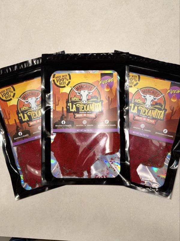 Monchies La Texanita Snack fuego Beef jerky 2oz Monchies La Texanita Snack fuego Beef jerky 2oz