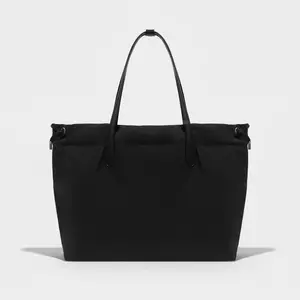 DURV Large Nylon Tote Bag Fits 13" Laptop Magnetic Closure Drawstring Work Travel Bag for Everyday Use