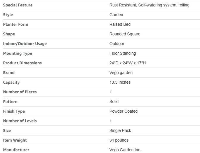 Vego Garden 30 Gallon Rolling Metal Citrus Tree Planter with Self-Watering System Round Planter Box for Porch Patio & Backyard Raised Garden Bed with Wheels for Growing Trees Tomatoes Vegetables and Flowers