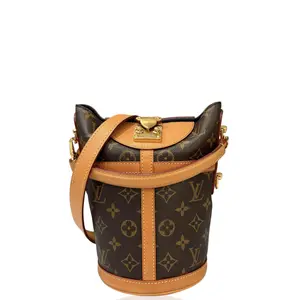 Pre-owned Louis Vuitton Leather travel bags Duffle Bag Monogram Brown (dh011026a5)