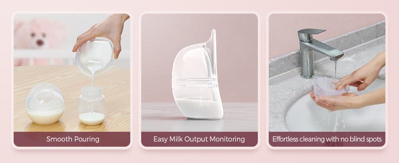 Momcozy Breast Milk Collector, Milk Collectors for Breastfeeding, Reusable Breast Milk Shells, Silicone Catcher with More Fit & Soft