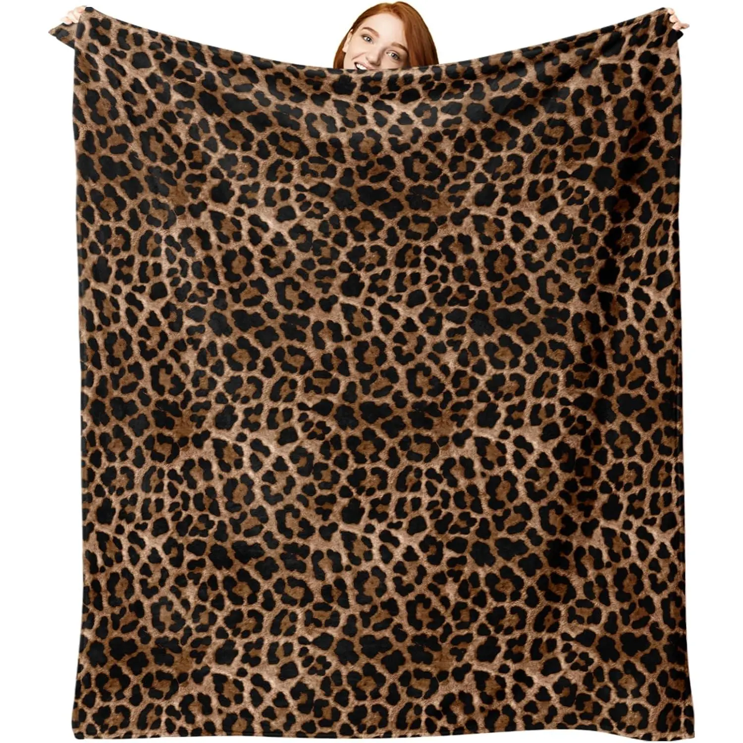 Naviliving Premium Leopard Print Graphic Blanket - Thick Plush, No-Shedding, Machine-Washable Unisex Soft AC Blanket for Full Body Use, Camping Outdoor Activities, Sofa Decor; Ideal for Birthdays Gifting to Home Decoration Lovers