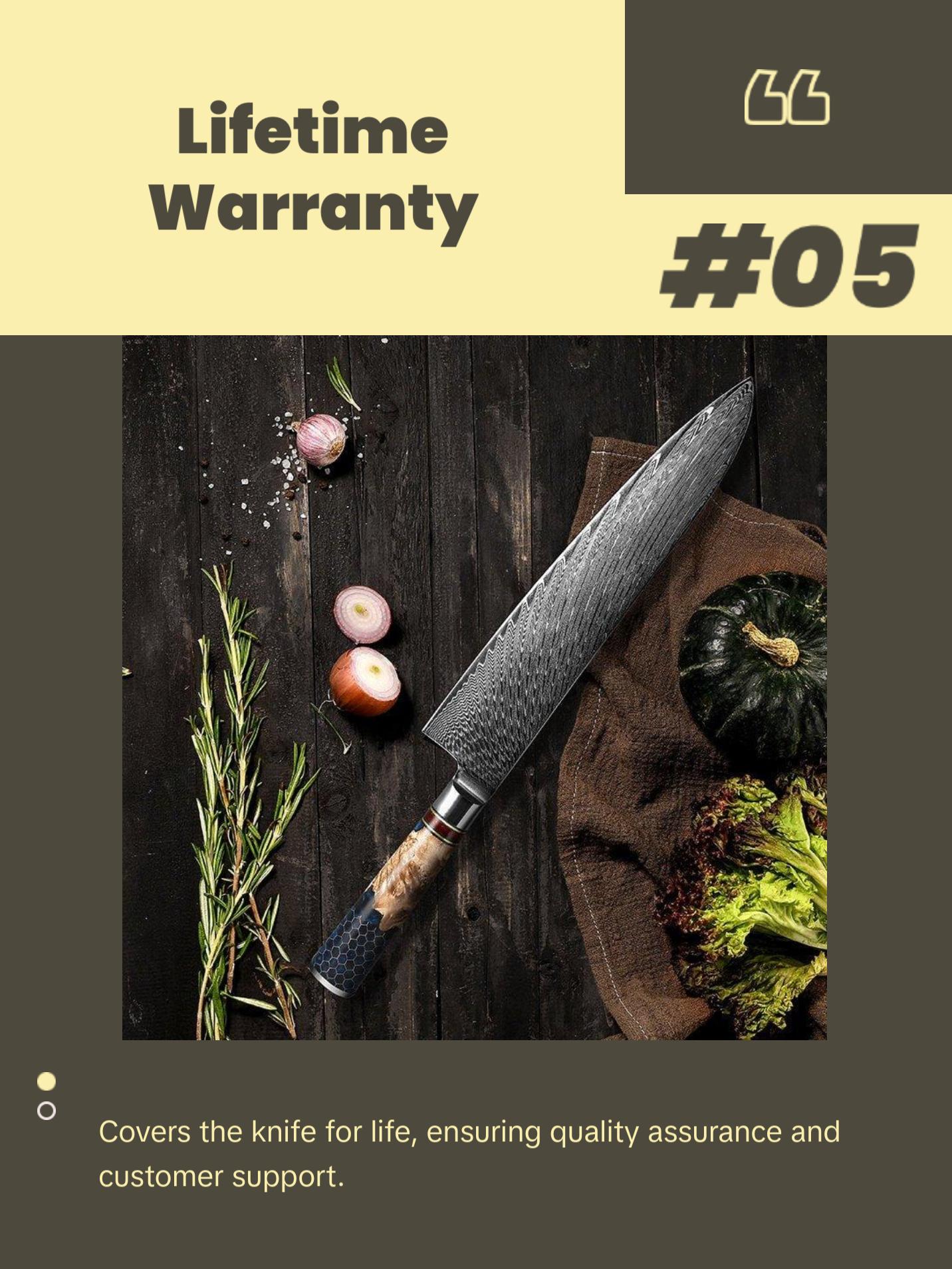 YAMATO VG10 9" Chef's Knife with Olive Burl Wood & Honeycomb Resin Composite Handle YAMATO VG10 9" Chef's Knife with Olive Burl Wood & Honeycomb Resin Composite Handle