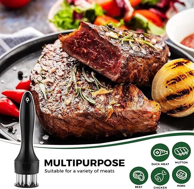 1/2/3 PCS Meat tenderizer, manual steak tool with stainless steel needle for loose meat cooking, suitable for steak, chicken, pork, veal
