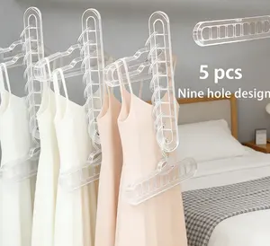 Sleek 9-Hole Magic Hanger Set | Modern Closet Organization Bins | Premium Vertical Space-Saving System | Industrial-Grade Strength with Smooth Edges organizer Swivel house