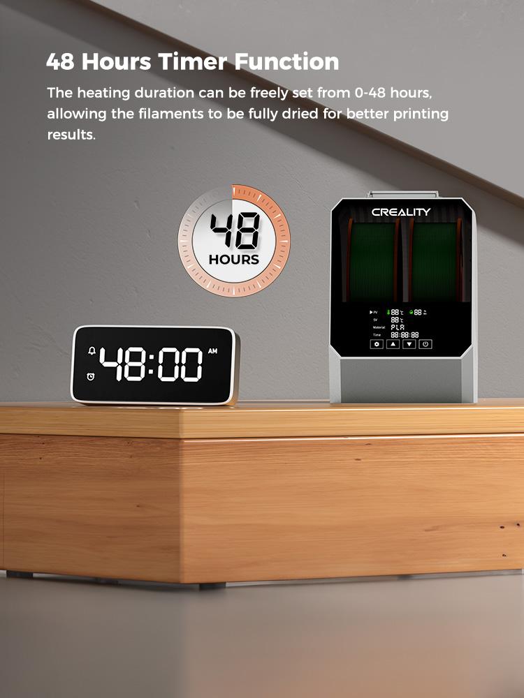 Creality Space Pi Filament Dryer Plus - Dual-Spool Filament Dryer Box for 3D Printing with PTC Heater