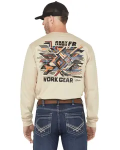 Cody James Men's Fr Thrasher Long Sleeve Graphic Work Shirt - Cjfrfa25k2-Tan