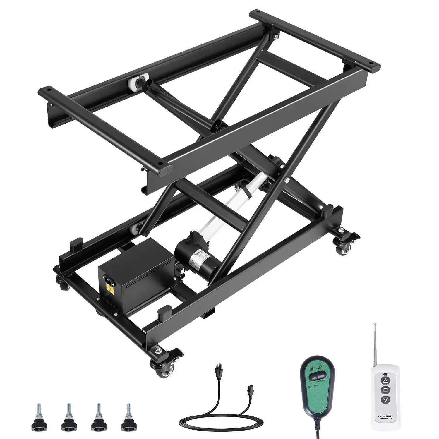 【SummerFinds】VEVOR 28" Electric Lift Table Single Scissor Electric Lifting Platform 330 lbs 4 Wheel