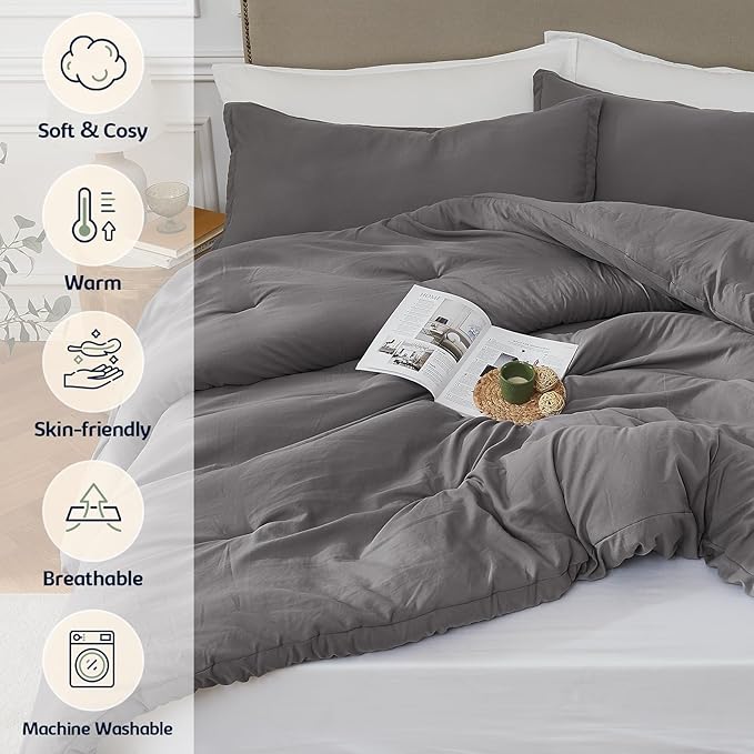 Raybee King Size Comforter Set for Bedroom - Pastel Blue Soft Comforter for Queen Size,Cationic Dyed Bed Set, 3 Pieces, Breathable Lightweight Fluffy Bed Sets with 1 Comforter and 2 Pillow Sham Raybee King Size Comforter Set for Bedroom - Pastel Blue Soft Comforter for Queen Size,Cationic Dyed Bed Set, 3 Pieces, Breathable Lightweight Fluffy Bed Sets with 1 Comforter and 2 Pillow Sham