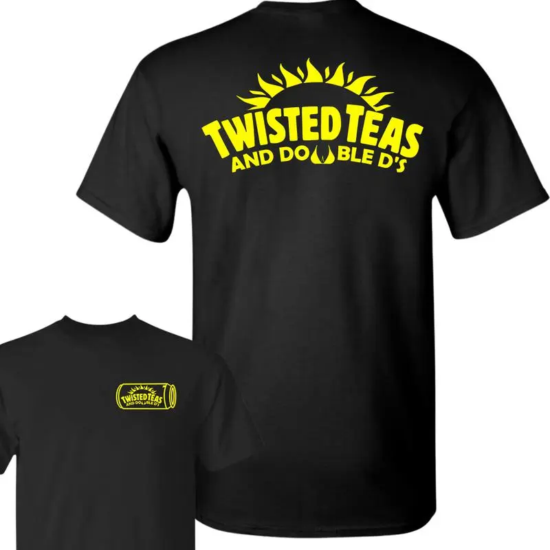 Twisted Teas and Double D's Full-Color Unisex Sporty Sports Top, Casual Cotton Graphic Tee, Funny Drinking Party Wear, Classic Fabric Gift for Men (Fathersday Gift) Streetwear, Sporty Sports Tops