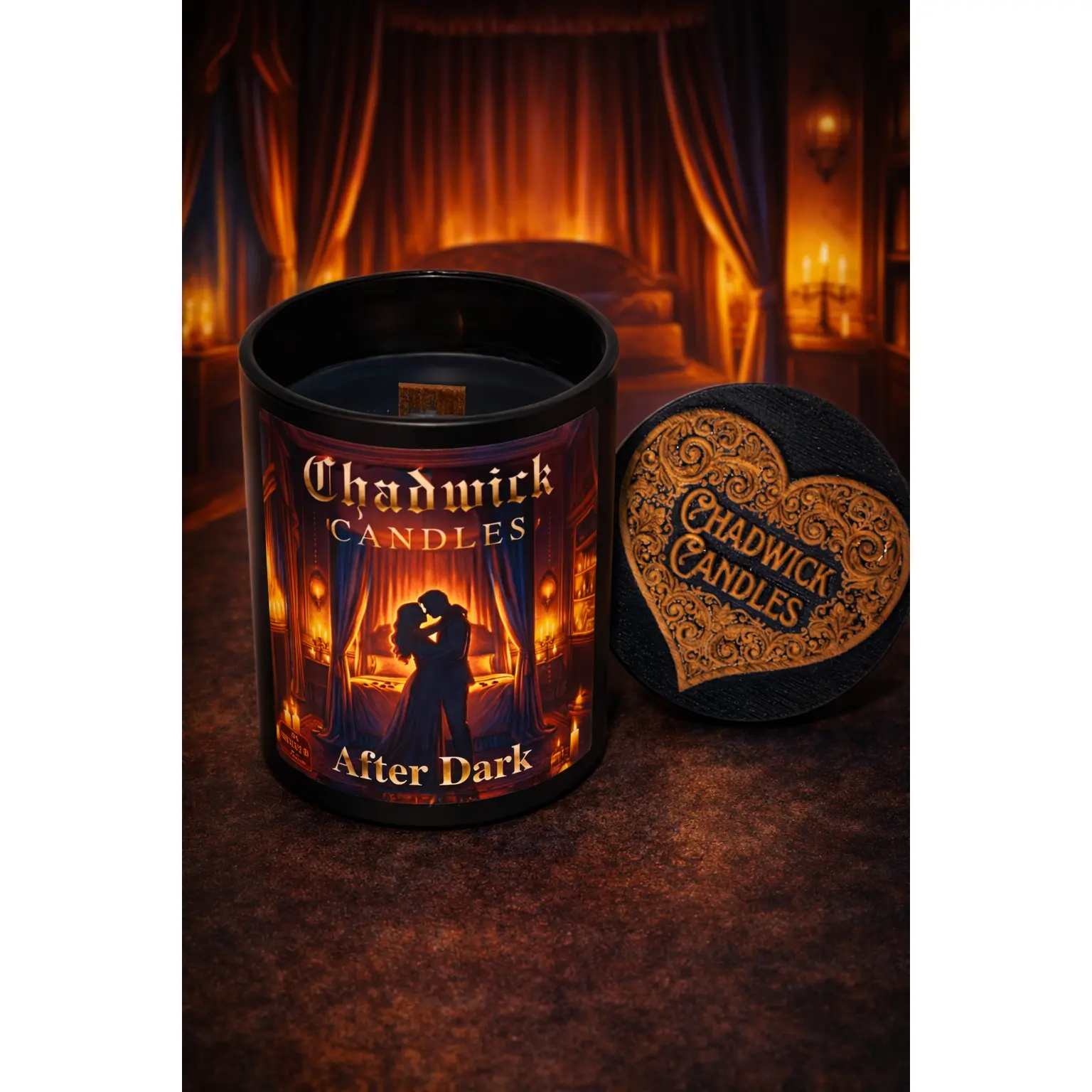 Chadwick Candles After Dark Masculine Candle with Dark Cherry Merlot & Ambered Vanille for Quiet Hours and Late Nights